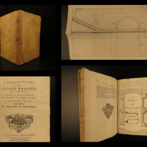 1775 Architecture VIGNOLA Five Orders Italian ART Michelangelo RARE Italian ed