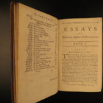 1759 ENGLISH ed Essays of Michel de Montaigne French Renaissance Philosophy Humanism