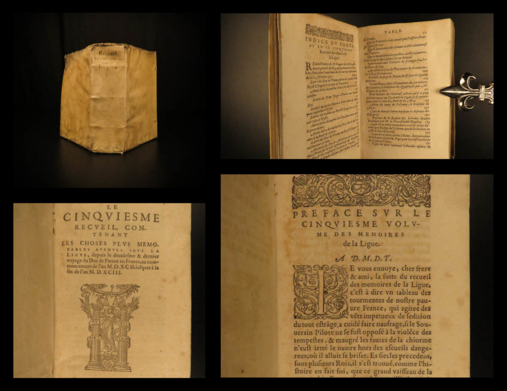 1598 wars religion french holy league catholic church duke of parma henry iv | simon goulart was a 16<sup>th</sup>-century french reformed theologian who wrote a number of books on history and theology. His most important work was a description of the most memorable and important events that occurred during the french catholic league, or holy league, of the french wars of religion.   this book covers the french holy wars in 1592-1593, focusing on the dukes of parma, alessandro and ranuccio.