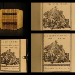 1790 Italian Theater 1ed Comedies of Gherardo Rossi Plays Bassano 4v BINDING
