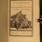1790 Italian Theater 1ed Comedies of Gherardo Rossi Plays Bassano 4v BINDING