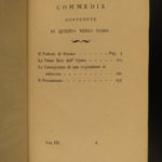 1790 1ed Comedies of Gherardo Rossi Italian Theater Plays Bassano 4v BINDING