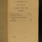 1790 Italian Theater 1ed Comedies of Gherardo Rossi Plays Bassano 4v BINDING