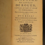 1775 History of ROUEN France Normandy Antoine Servin French Politics Travel 2v