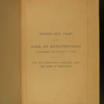 1881 Novels Earl Beaconsfield Disraeli Sybil Vivian Grey Venetia Coningsby 11v