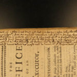 1689 English LAW & Lawyers Office Duty of Executors Common Wills Lawsuits RARE
