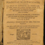 1730 SPANISH Pious Meditations Marti Barcelona Spain Secular & Sacred Devotional