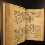 1677 1ed Antiquities of EXETER England Devon Devonshire MAP Coats-of-Arms Izacke