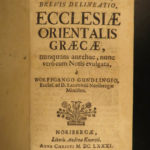 1681 1ed Greek Orthodox Zialowski Byzantine Voyage PERSIA Egypt Athanasian Creed