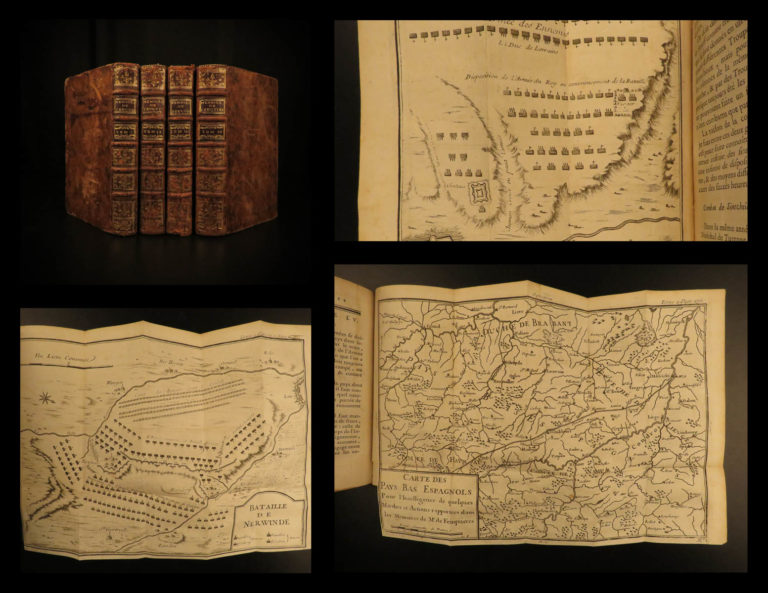 Image of 1750 Memoires Marquis de Feuquiere French Military Tactics MAPS Nine Years WAR