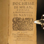 1682 1st & ONLY ed Duchess of Milan by Jean de Prechac French Literature Italy