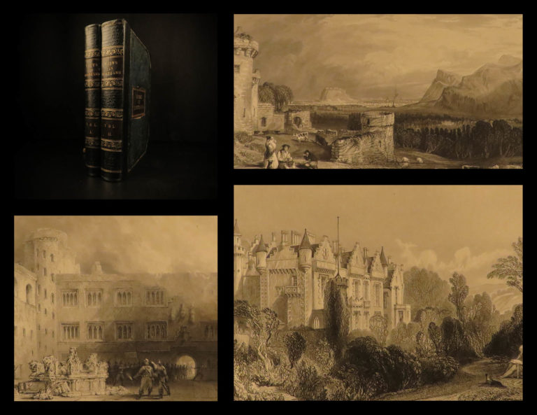 Image of 1838 1ed Beattie SCOTLAND MAP Scottish ART Highlands Castles 2v 121 PLATES!