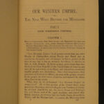 1882 Our Western Empire America INDIANS California Gold Mining Atlas MAPS Texas