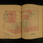 1882 Our Western Empire America INDIANS California Gold Mining Atlas MAPS Texas