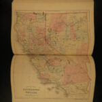 1882 Our Western Empire America INDIANS California Gold Mining Atlas MAPS Texas