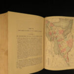 1882 Our Western Empire America INDIANS California Gold Mining Atlas MAPS Texas