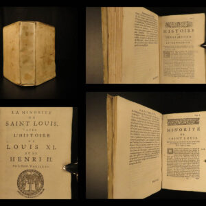 1685 Minority Report 1ed History of Louis IX Louis XI Henry II French Kings
