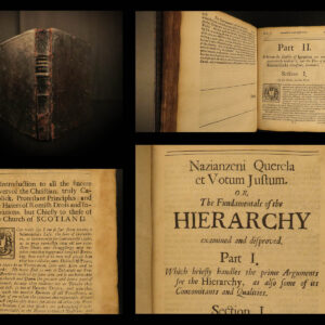 1697 Presbyterians Scotland Glasgow 1ed William James Nazianzeni Church Fathers
