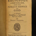 1642 1ed Religious Assemblies Anglo-Catholic Thorndike English Church Cambridge