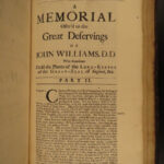 1693 1ed Hacket Scrinia Reserata John Williams King James William Laud Puritans
