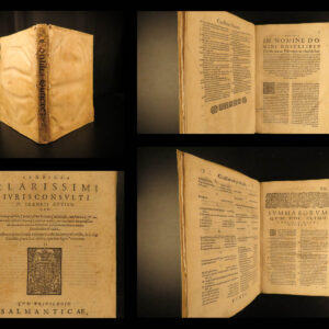 1595 Spanish LAW Juan Gutierrez Consilia Juris Roman Law Salamanca Spain FOLIO