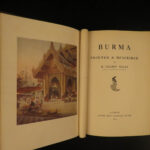 1905 1st ed Burma Painted Myanmar ASIA Illustrated Jungle Adventures Costumes