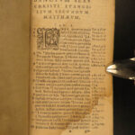 1574 New Testament BIBLE Biblia Sacra Latin Vulgate Louvain Antwerp Plantin RARE