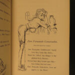 1889 FINE BINDING Book of Ballads English Scottish Wm Aytoun Cartoon Illustrated