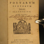 1637 RARE Scottish Poetry 1ed Jon Scotstarvit Florentius Volusenus SCOTLAND Delitiae