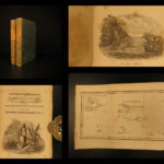 1827 TONGA Islands Pacific Voyages Tongan Language MAP 2v SET William Mariner