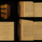 1857 Holy Bible + FAMOUS Thomas Scott Commentary Old/New Testament American 3v