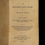 1841 Singer’s Own Book Patriotic Songs Star-Spangled Banner Traditional Music