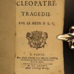 1682 1ed CLEOPATRA Jean de la Chapelle French Tragedy Play Egypt Octavian Rome