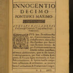 1651 RARE 1st ed Catholic Ceremonial Episcoporum Pope Clement VIII Innocent X