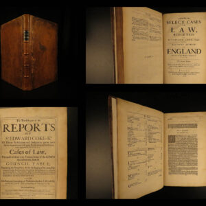 1677 ENGLISH LAW Edward Coke Reports Judicial Court Cases England HUGE FOLIO