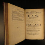 1677 ENGLISH LAW Edward Coke Reports Judicial Court Cases England HUGE FOLIO