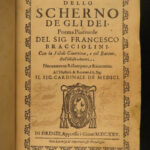 1625 Italian Renaissance Bracciolini Lo Scherno Degli of gods Mythology TASSO