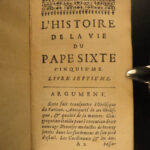 1690 Life of Pope Sixtus V Gregorio Leti Counter Reformation ROME Vatican 2in1