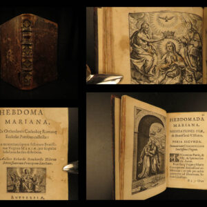 1609 Irish Richard Stanihurst 1ed Catholic Hebdomada Mariana Mariology MARY