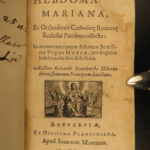 1609 Irish Richard Stanihurst 1ed Catholic Hebdomada Mariana Mariology MARY