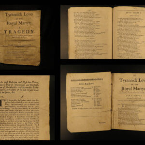 1670 John Dryden 1ed Tyrannick Love Saint Catherine Martyrdom Emperor Maximinus