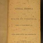 1863 VIRGINIA Confederate Acts & Laws General Assembly CSA Civil WAR