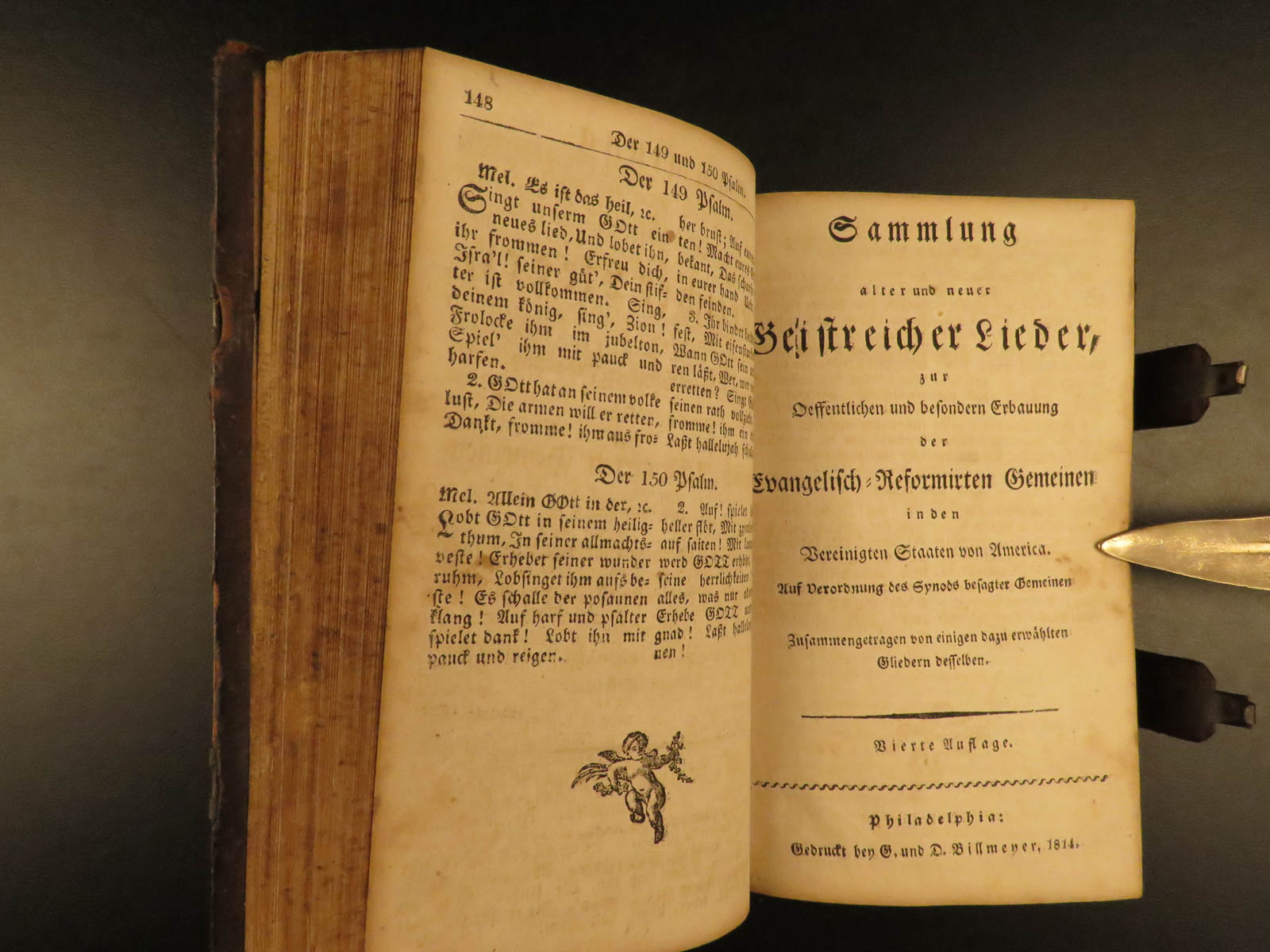 1814 EARLY American German Songbook Hymns Bible Psalms Philadelphia Penn  Dutch | Schilb Antiquarian