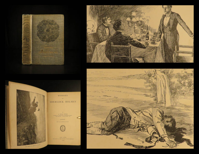 Image of 1894 1st ed Memoirs of Sherlock Holmes Arthur Conan Doyle Illustrated Mystery