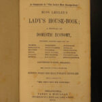 1854 Eliza Leslie Lady’s House Book Domestic Economics Cooking Farming Laundry