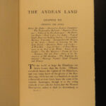 1909 1st ed Andean Land South America Photographs Robinson Crusoe Illustrated