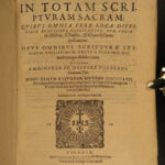 1620 Portuguese Jesuit BIBLE Septuagint Commentary Manuel de Sa Latin Vellum