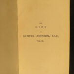 1835 Life of Samuel Johnson by James Boswell FAMOUS English Biography 10v SET