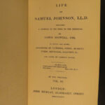 1835 Life of Samuel Johnson by James Boswell FAMOUS English Biography 10v SET