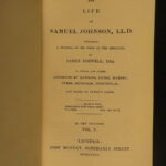 1835 Life of Samuel Johnson by James Boswell FAMOUS English Biography 10v SET